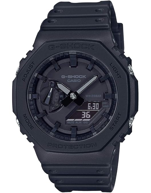 G-Shock GA2100-1A2 Relógio com detalhes neon, azul, Preto/azul